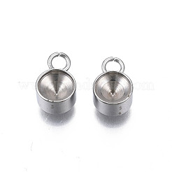 Non-Tarnish 201 Stainless Steel Pendant Rhinestone Settings&nbsp;STAS-S057-44D-P