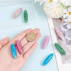 8Pcs 4 Colors Normal Lampwork Beads&nbsp;FOIL-AR0001-01
