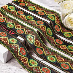 刺繍ポリエステルリボン  服飾材料  花柄  カラフル  48.5mm  約7 M /バンドル&nbsp;SRIB-WH0006-05