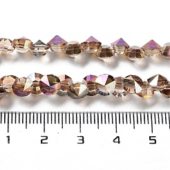 Electroplated Glass Beads Strands&nbsp;EGLA-S174-01B-03