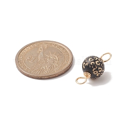Painted Natural Wood Connector Charms&nbsp;PALLOY-JF02050