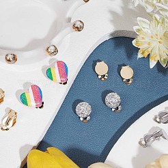 30Pcs 3 Colors 304 Stainless Steel Clip on Earring Pads&nbsp;STAS-SC0004-27