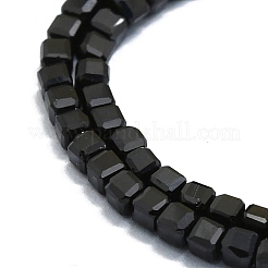 天然石ブラックスピネルビーズ連売り  多面カット  キューブ  2x2x2mm  穴：0.6mm  約182個/連  15.16''~15.55''（38.5~39.5センチメートル）&nbsp;G-P457-B01-31