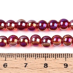 Electroplate Transparent Glass Beads Strands&nbsp;GLAA-T032-T6mm-AB20