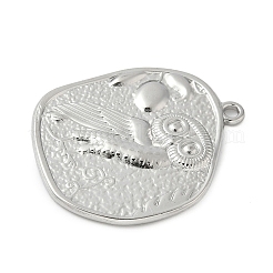 304 Stainless Steel Ancient Coin Owl Pendants&nbsp;STAS-S186-02P