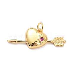 Brass Micro Pave Cubic Zirconia Pendants&nbsp;ZIRC-L091-086G