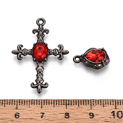 Alloy Rhinestone and Resin Pendants&nbsp;PALLOY-T093-01B