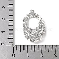 Brass Micro Pave Cubic Zirconia Pendants&nbsp;KK-P290-52P-01