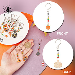 Halloween Theme Alloy Enamel Pendant Decorations&nbsp;HJEW-AB00251