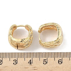 真鍮製クリアキュービックジルコニアの菱形フープピアス  18KGP本金メッキ  16.5x17x12mm&nbsp;EJEW-D320-05G