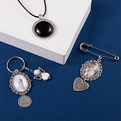 DIY Charm Drop Safety Pin Brooch Making Kit&nbsp;DIY-FW0001-26
