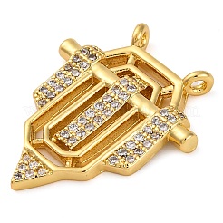Brass Micro Pave Cubic Zirconia Pendants&nbsp;KK-K339-10B-01