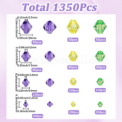 1350Pcs 12 Styles Transparent Acrylic Beads&nbsp;TACR-SP0001-41