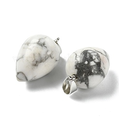 Natural Howlite Pendants&nbsp;GG-K002-13T