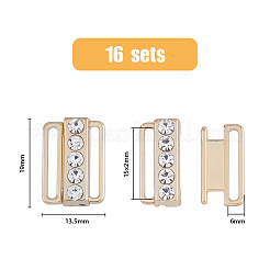 16Pcs Zinc Alloy Rhinestone Bikini Clips&nbsp;FIND-FH0007-22