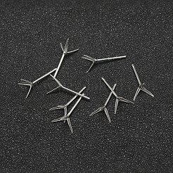 925スターリングシルバーイヤリングのセッティング  銀  トレイ：6mm  14x7mm  ピン：0.6mm&nbsp;STER-P032-09S
