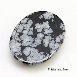 天然石カボション  オーバル  天然スノーフレークオブシディアン  30x22x5~7mm&nbsp;G-H1596-30x22x5mm-16