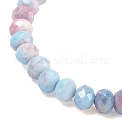 AB Color Faceted Rondelle Glass Beaded Stretch Bracelets for Women&nbsp;BJEW-PH01820-10