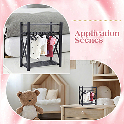 Plastic Mini Clothes Closet with Coat Hanger&nbsp;DOLL-WH0007-14B