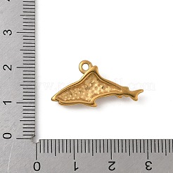 304ステンレススチールエナメルペンダント  ゴールドカラー  魚  カラフル  13x25x4mm  穴：1.6mm&nbsp;STAS-Z153-09G-01