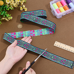 ヴィンテージジャカードポリエステルリボン1本  刺繍入りの織りリボン  衣類用アクセサリー  カラフル  1-1/4インチ（33mm）  約7.66ヤード（7m）/セット&nbsp;OCOR-PH0007-36B