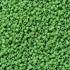 MIYUKIデリカビーズ  シリンダー  日本製シードビーズ  11/0  （db0754)マット不透明な緑  1.3x1.6mm  穴：0.8mm  約20000個/袋  100 G /袋&nbsp;SEED-J020-DB0754