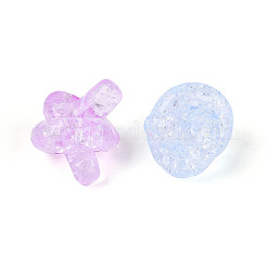 Transparent Crackle Acrylic Beads&nbsp;CACR-T002-01M