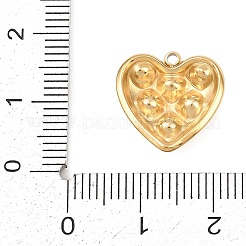 真鍮製マイクロパヴェキュービックジルコニアペンダント  ゴールドカラー  ハート  15.5x15x4mm  穴：1.4mm&nbsp;KK-Z133-03G-03