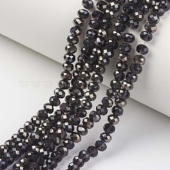 Electroplate Transparent Glass Beads Strands&nbsp;EGLA-A034-T6mm-P