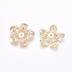 Rack Plating Brass Bead Caps&nbsp;KK-D530-11LG