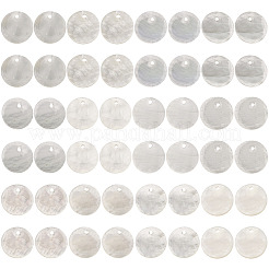 天然カピスシェルディスクチャーム120個  透明  15x0.5~1mm  穴：1.2~1.5mm&nbsp;BSHE-TA0001-27