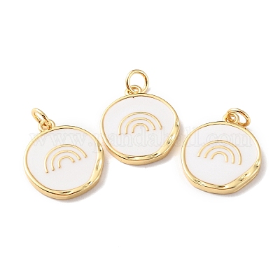 Rack Plating Brass Pendants with Jump Ring&nbsp;X-KK-F852-24G-1