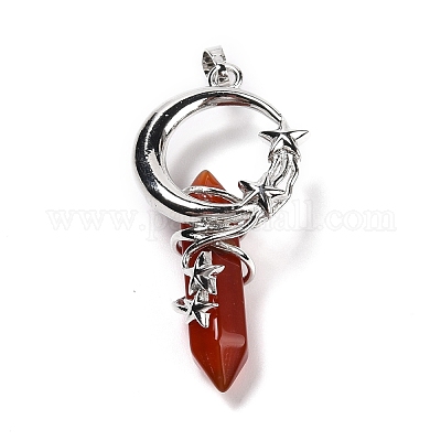 Natural Red Agate Pointed Pendants&nbsp;G-I0322-03P-06-1