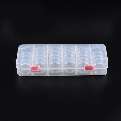 Mathtoxyz Bead Organizer Box(Red,Yellow,Blue), 31Pcs Small Bead Organizers And Storage Plastic Cases Mini Clear Containers Boxes With Hinged Lid And Rectangle For Bracelet Making DIY Jewelry Craft