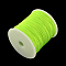 Nylon Braided Cord, Chinese Knotting Cord for Beading Jewelry Making Macrame Craft, Lawn Green, 1mm, about 153.1 yards(140m)/roll