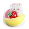 Rabbit Theme Opaque Resin Cabochons, Red, Tableware, 25x20.5x7mm