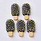 Resin Cabochons, Ice Lolly, Coconut Brown, 33~34x16x5.5~7mm