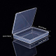 クリアプラスチックビーズ収納ケース  直方体の  透明  11.8x9.8x2cm  8個/セット&nbsp;CON-BC0004-63-2