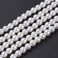 シェルパールビーズ連売り  グレードA  ラウンド  貝殻色  3mm  穴：0.5mm  約124個/連  16インチ&nbsp;X-BSHE-P023-3mm