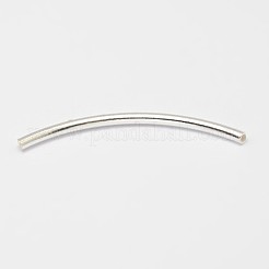 925純銀製のチューブビーズ  銀  30x1.5mm  穴：1mm&nbsp;STER-K021-02S