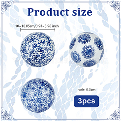 Handmade Porcelain Beads&nbsp;PORC-WH0020-03