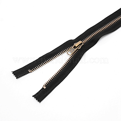 服飾材料  ナイロンジッパー付きメタル  ファスナー部品  ブラック  68x3.5x0.3cm&nbsp;X-FIND-WH0062-27