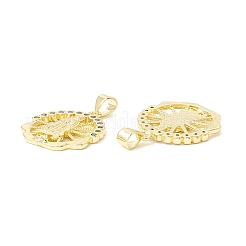 Rack Plating Brass Micro Pave Cubic Zirconia Pendants&nbsp;LS-KK-E278-12G