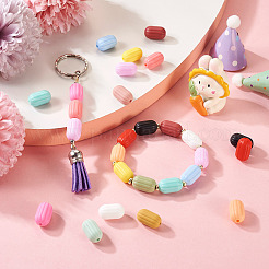 42Pcs 21 Colors Oval Silicone Focal Beads&nbsp;SIL-TA0001-69