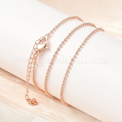 1.5MM Brass Ball Chain Necklaces&nbsp;NJEW-Z097-03RG