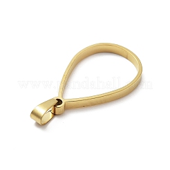 304ステンレススチールオープンバックベゼルペンダント  UVレジンDIY用  エポキシ樹脂  18KGP本金メッキ  ティアドロップ  32x19.5x3mm  穴：8x4mm&nbsp;STAS-Z091-05G-05