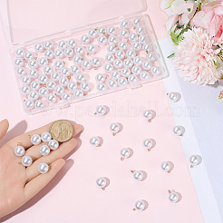 100Pcs ABS Plastic Pearl Pendants&nbsp;FIND-BM0001-39B-KCG