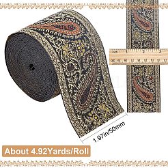 4.5m刺繍ポリエステルリボン  ティアドロップ模様  ギフトブーケラッピングに  カラフル  2インチ（50mm）  約4.92ヤード（4.5m）/セット&nbsp;OCOR-GF0002-68