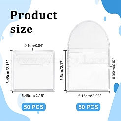 100Pcs 2 Styles Dustproof PVC Commemorative Coin Storage Envelope Bags for Jewelry&nbsp;ABAG-PH0001-49