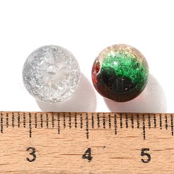 混合スタイルのガラスビーズ  ラウンド  ファイヤーブリック  8~10mm&nbsp;GLAA-XCP0012-02P